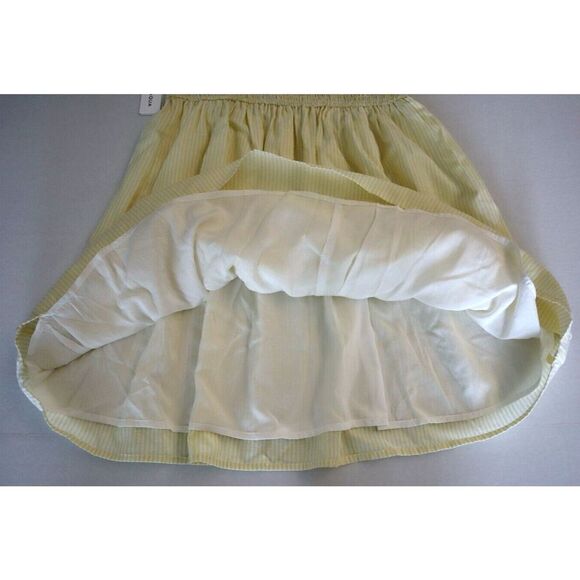 Aqua DI4622C-AQ Women's Sz S Yellow/White Striped Square Neck Smocked Dress - Picture 14 of 14